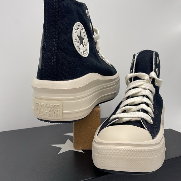 Converse WMNS A09899C CTAS MOVE HI
BLACK/NATURAL IVORY/EGRET Platforms Sneakers - Picture 9 of 16